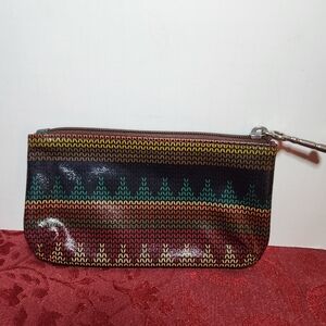 Fossil Coated Canvas Key-Per Nesting Pouch Cosmetic Bag
